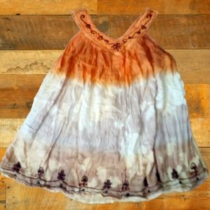 Just Cruising color block top, Colored orange cream & beige*